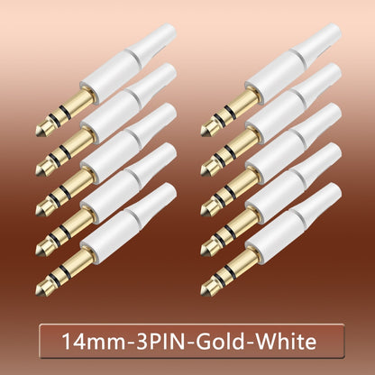 10pcs White And Black 3.5mm Stereo Headset Plug  3/4 Poles 3.5 Audio Plug Jack Adapter Connector for Iphone New Outlet 2.5mm