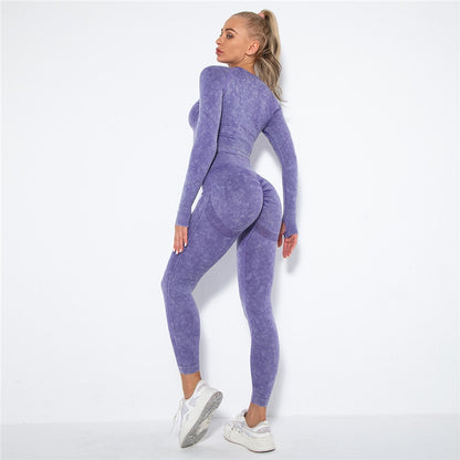 Seamless Women Yoga Clothing Gym Set Yoga Workout Set Crop Top Fitness Clothing  Push Up Leggings Sport Wear Women Suits Tracksu