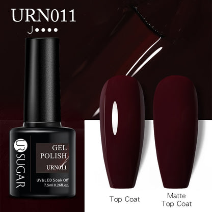 UR SUGAR 7.5ml Autumn Red Series Nail Gel Polish Gel Paint Nail Art Semi Permanent Nail Art Manicure Soak Off LED UV Nail Gel