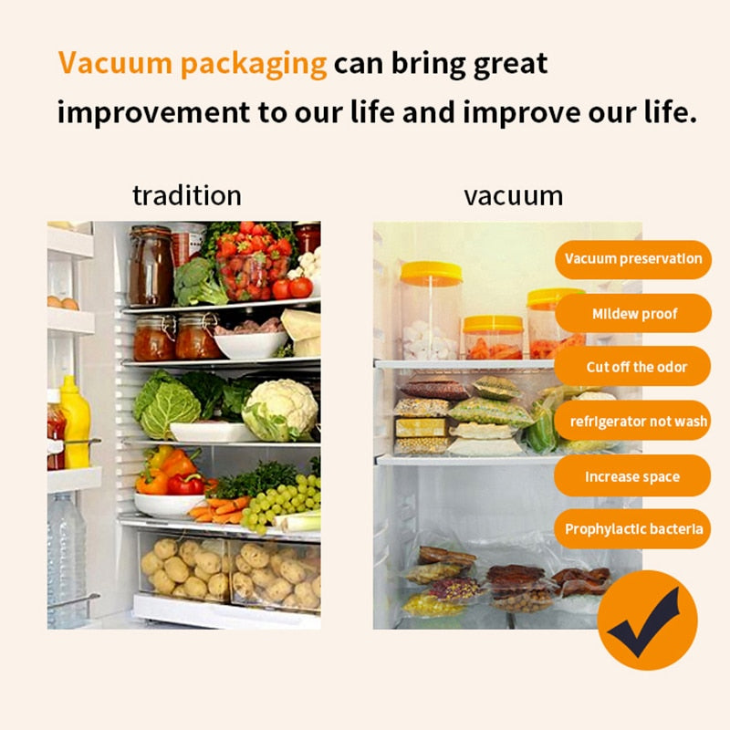 saengQ Kitchen Vacuum Bags for Food Vacuum Sealer Packing Machine Food Storage Bag BPA-Free Kitchen Accessories 100pcs/lot