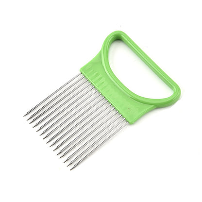 Stainless Steel Onion Needle Fork Vegetable Fruit Slicer Tomato Cutter Cutting Holder Kitchen Accessorie Tool Cozinha  Acessório