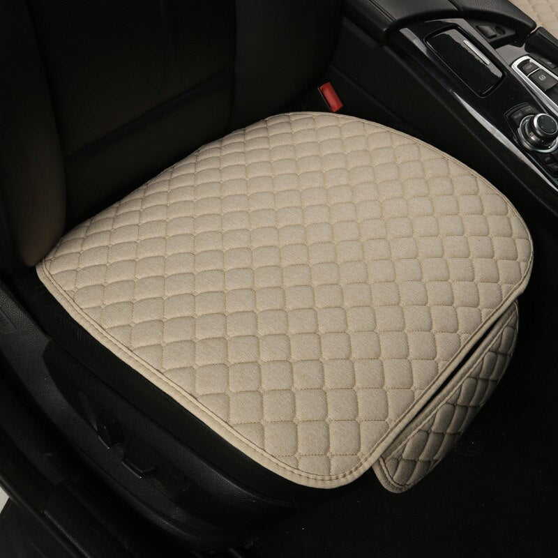 Flax Car Seat Cover Automobile Seat Backrest Cushion Pad Mat for Auto Front Car Styling Interior Accessories Universal Protector