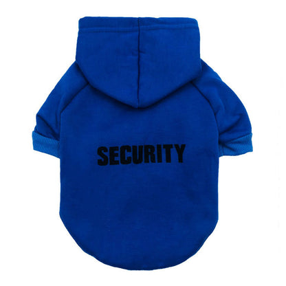 Security Dog Clothes Classic Pet Dog Hoodies Clothes For Small Dog Autumn Coat Jacket for Yorkie Chihuahua Puppy Clothing