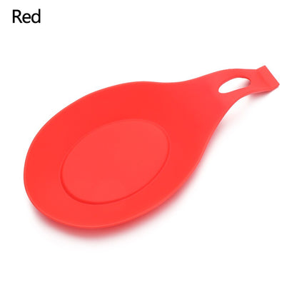 1Pc Silicone Insulation Spoon Shelf Heat Resistant Placemat Drink Glass Coaster Tray Spoon Pad Eat Mat Pot Holder Kitchen Tool