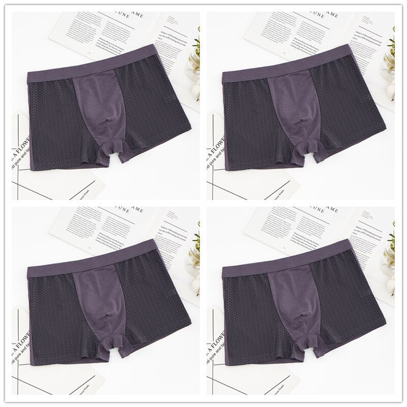 4pcs/lot Men&#39;s Panties Underwear Boxers Male Shorts Underpants Slip Man Sexy Pouch Classic Trunks Summer 4xl 5xl 6xl 7xl 8xl