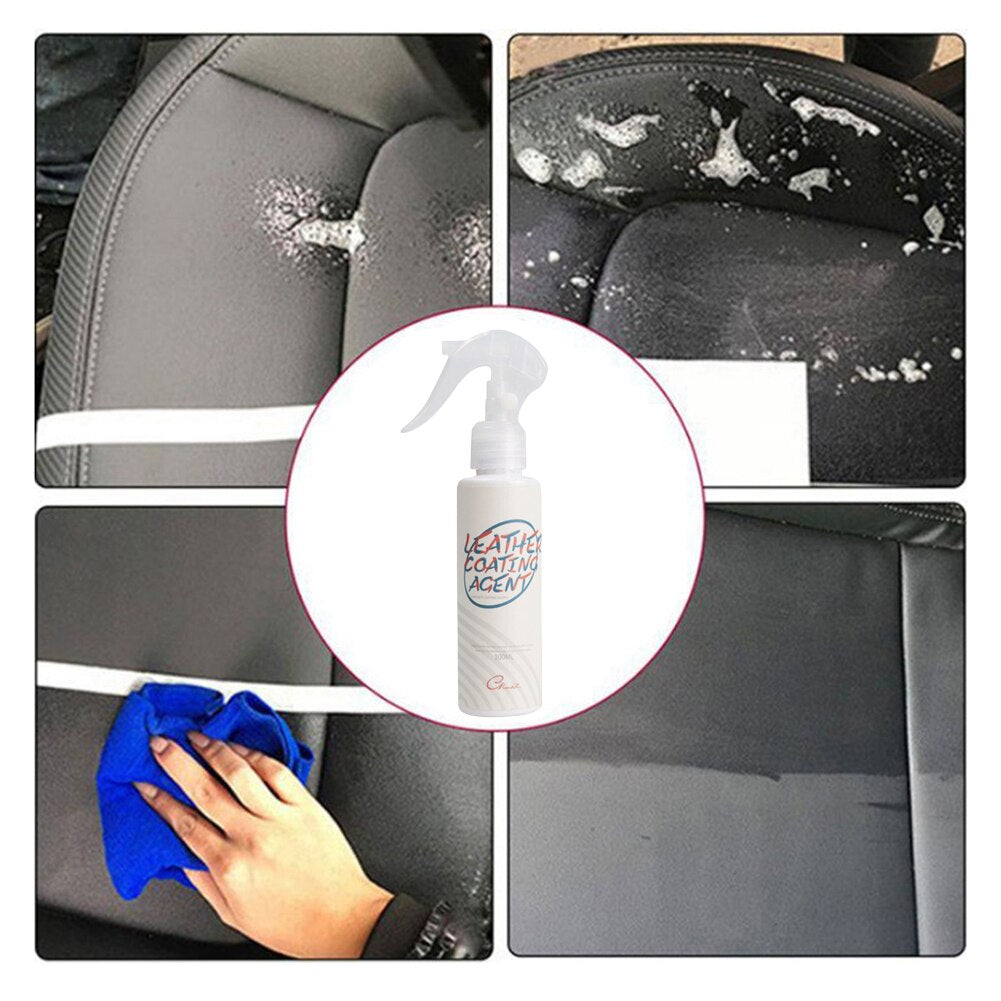100ML Leather Care Kit Leather Cleaner Leather Conditioner Car Sofa Cleaning Supplies For Interior Accessory Steering Wheel Seat
