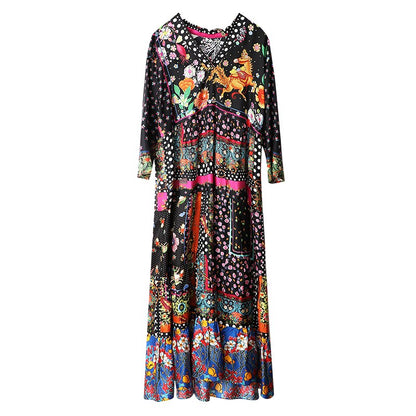 AIMEILI 2023 summer new soft purple stylilsh embroidery large size loose dress for women vintage beach dresses with under strap