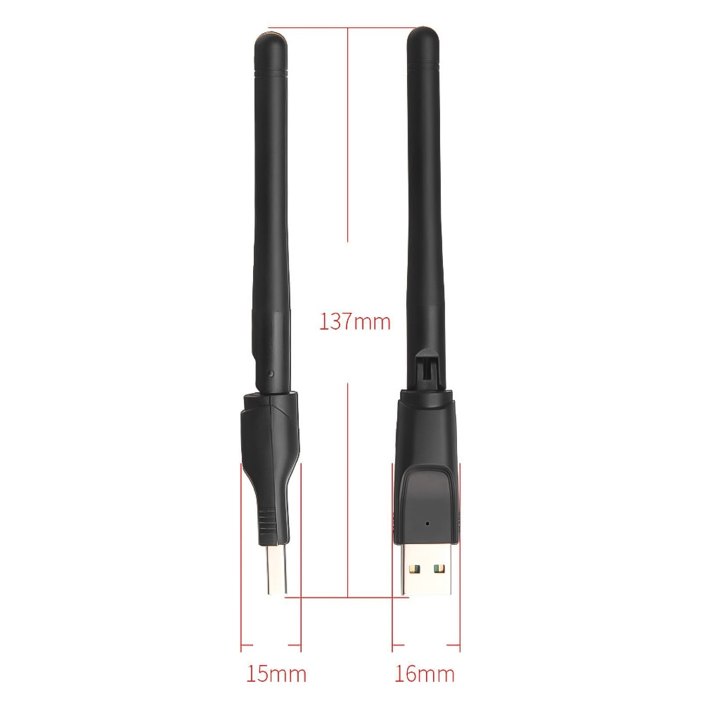 kebidumei 150M USB 2.0 WiFi Wireless Network Card 802.11 b/g/n LAN Adapter Mini Wi Fi Dongle for Laptop PC with Antenna MT-7601