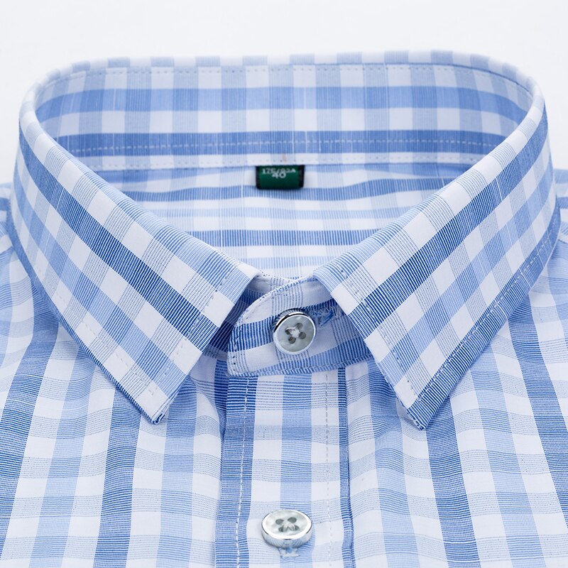 Man High Quality Men&#39;s clothing Casual Shirts Leisure Design Plaid Men&#39;s Social Shirts Short Sleeve Men&#39;s Dress Shirt for men