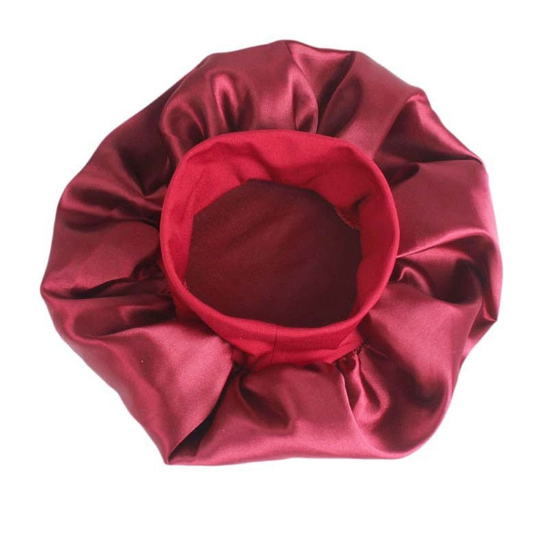 Newly Women&#39;s Satin Solid Sleeping Hat Night Sleep Cap Hair Care Bonnet Nightcap For Women Men Unisex Cap bonnet de nuit