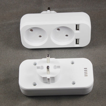 Wall Outlet USB plug adapter double Socket for phone charge Free shipping Double USB Port 5V 2A Usb Indicator light