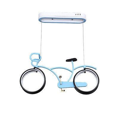 Children&#39;s room chandelier eye protection simple modern boys and girls bedroom LED personality cartoon bicycle lights