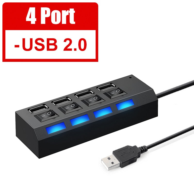 Usb Hub 3 0 Hub Usb Splitter Several Ports Multi Usb Hub 3.0 Hab power Adapter Extensor Computer Accessories switch usb For Home