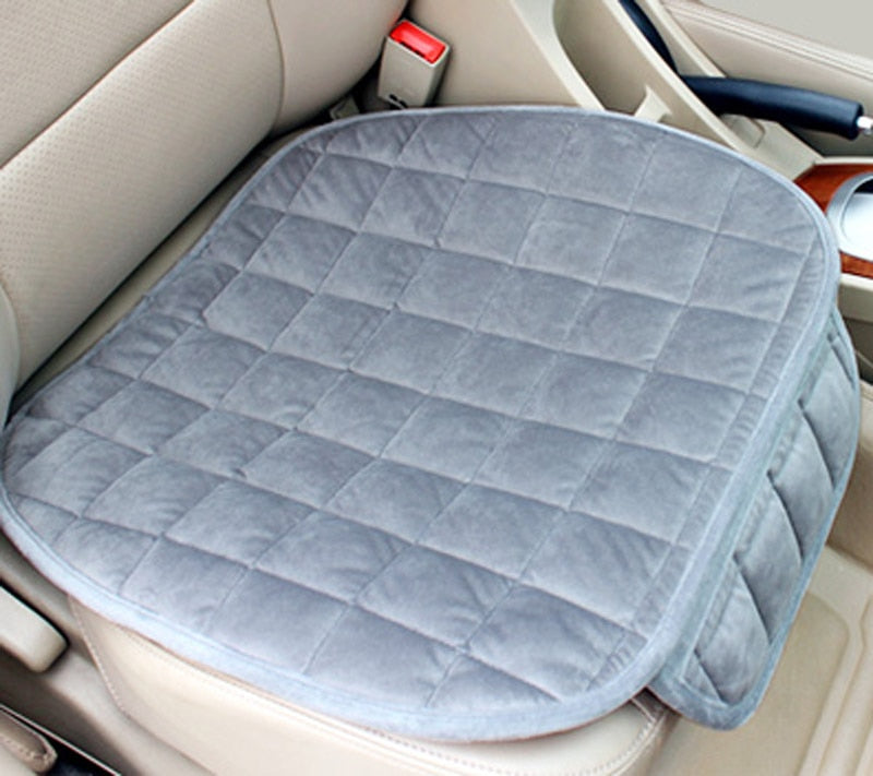 Car Seat Cover Car Accessory Front Rear Flocking Cloth Winter Warm Cushion Breathable Protector Mat Pad Universal Auto Interior