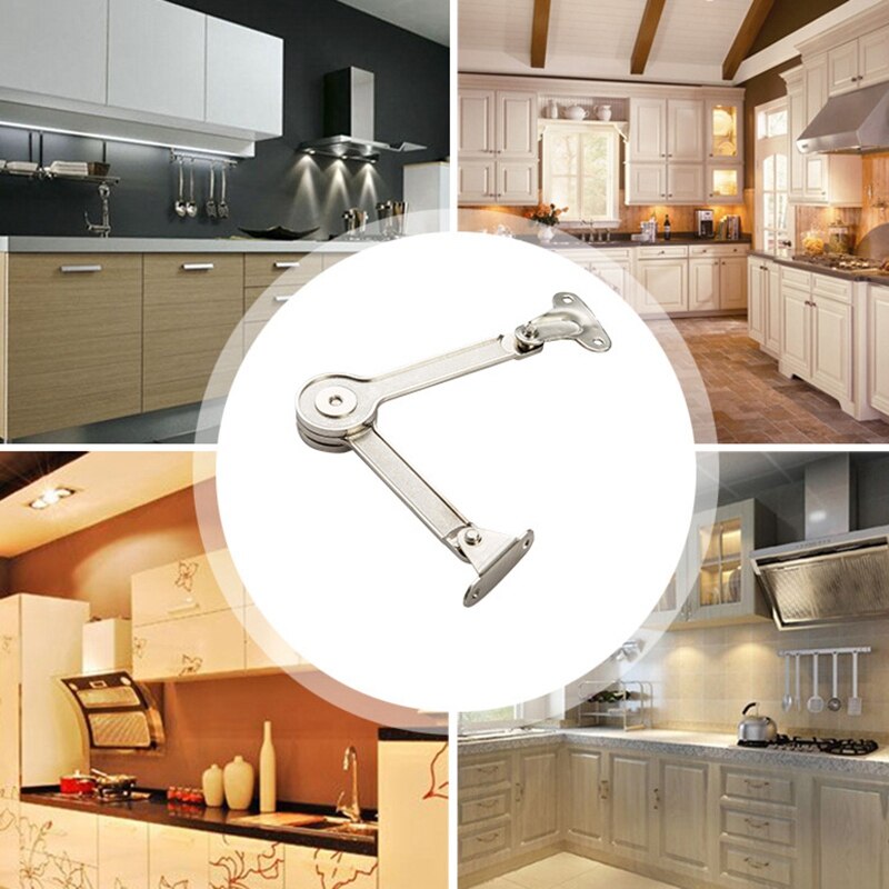 4Pcs Hydraulic Randomly Stop Hinges Kitchen Cabinet Door Support Rod Adjustable Hinge Furniture Wardrobe Lift Up Flap Stay Hardw