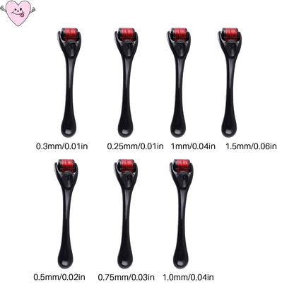 DRS 540 Beard Derma Roller Titanium for Hair Growth Mesoroller Face Machine Skin Care Black Microniddle Needle Roller