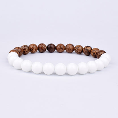 Volcanic Stone Bracelet for Men Lava Wooden 8mm Beads Bracelet Tibetan Buddha Wrist Chain Women Men Jewelry Gift New Bracelets