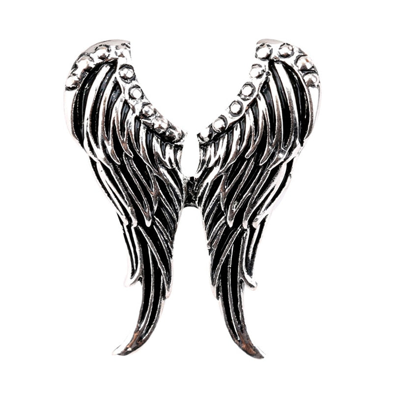 Retro Angel Demon Wing Couples Rings Fashion Men Women Jewelry Vintage Ancient Silver Color Punk Hip Hop Adjustable