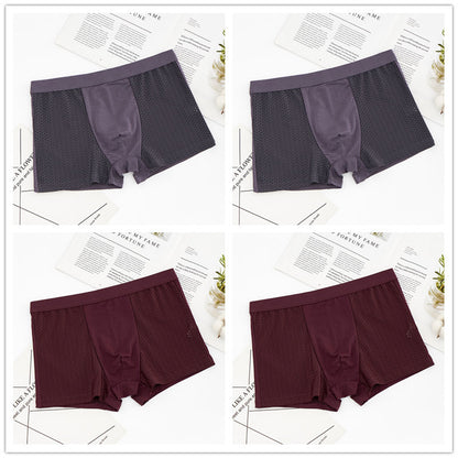 4pcs/lot Men&#39;s Panties Underwear Boxers Male Shorts Underpants Slip Man Sexy Pouch Classic Trunks Summer 4xl 5xl 6xl 7xl 8xl