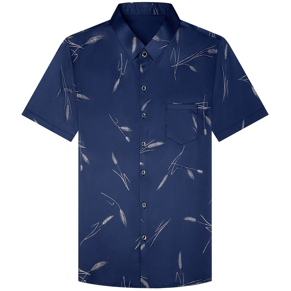 2022 Short Sleeve Men Social Shirt Summer Streetwear Casual Pocket Wheat Shirts Dress Mens Slim Regular Fit Clothes Fashions 251