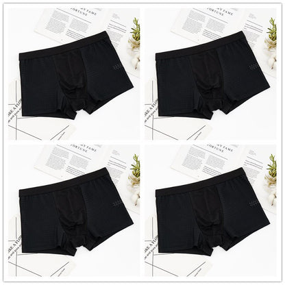 4pcs/lot Men&#39;s Panties Underwear Boxers Male Shorts Underpants Slip Man Sexy Pouch Classic Trunks Summer 4xl 5xl 6xl 7xl 8xl