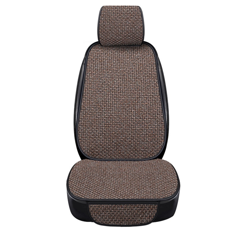 New Flax Car Seat Cover Protector Linen Front Rear Back Cushion Protection Pad Mat Backrest for Auto Interior Truck Suv Van