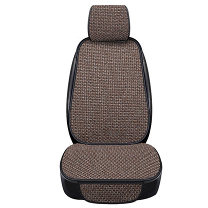 New Flax Car Seat Cover Protector Linen Front Rear Back Cushion Protection Pad Mat Backrest for Auto Interior Truck Suv Van