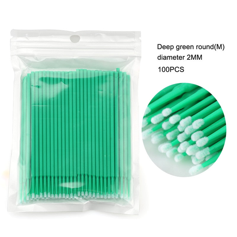 Disposable MicroBrush Eyelashes Extension  Individual Lash Removing Swab Micro Brush For Eyelash Extension Tools