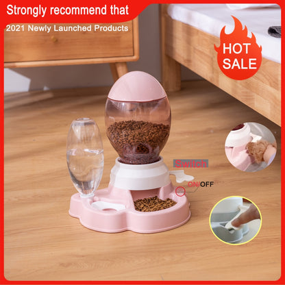 SHUANGMAO Pet Cat Bowl 2.2L Food Bowls Dog for Cats Automatic Drinking 528ml Puppy Feeder Fountain Large Capacity Waterer Kitten