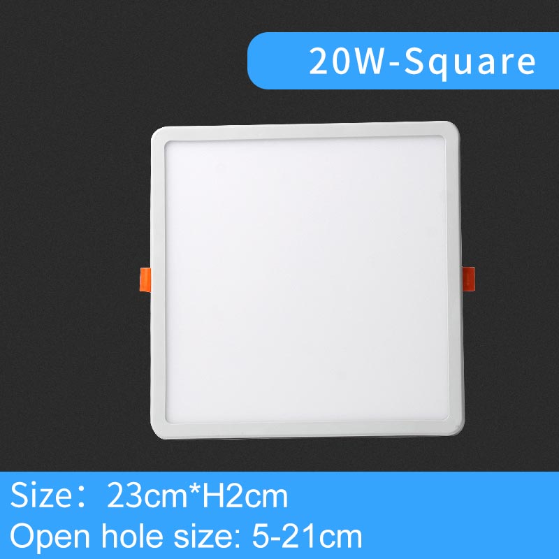 LED Panel Light Ultra thin Recessed Downlights 6W 8W 15W 20W 220V 230V Round Square Ceiling Panel lamp