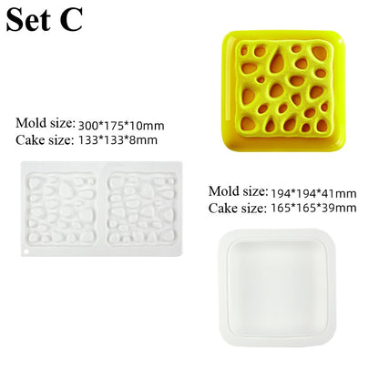 SHENHONG Non-Stick Silicone Cake Molds Mousse Bakeware Set Party Dessert Baking Moulds Pastry Decorating Tools Kitchen Utensil