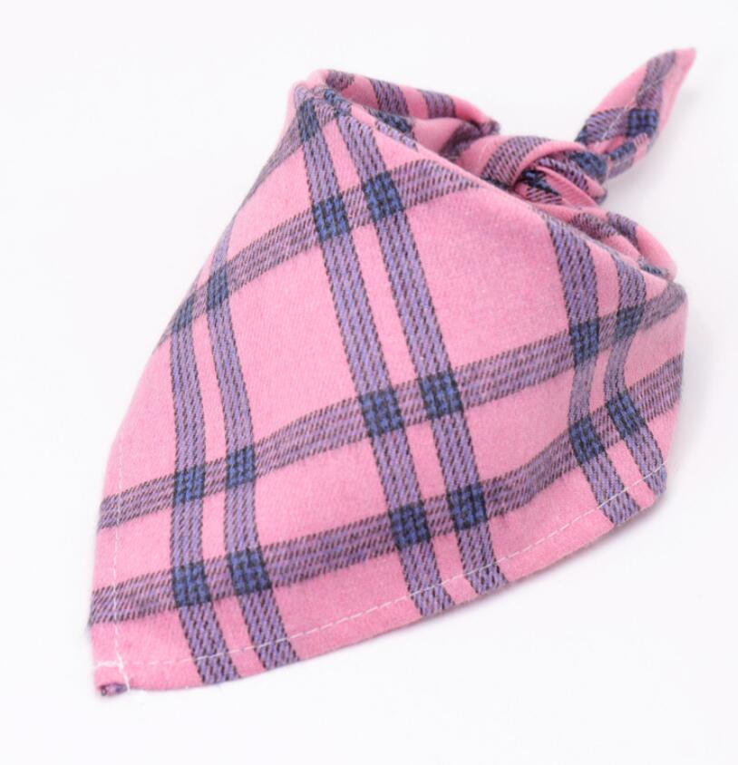 Dog Bandanas Large Pet Scarf Pet Bandana For Dog Cotton Plaid WashableBow ties Collar Cat Dog Scarf Large Dog Accessories