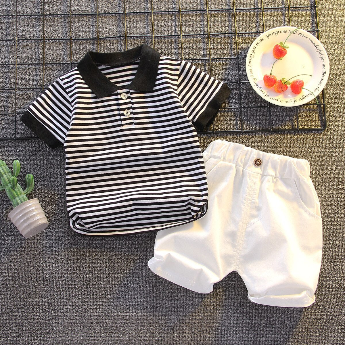 1 set kids boys Summer outfits 1-3 years boys Toddler kids baby boys outfits cotton Tee+Shorts Pants clothes Set cool cartoon