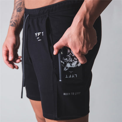 2021 Summer Running Shorts Men Letter Print Elastic Waist Jogging Gym Fitness Shorts Quick Dry Training Casual Shorts Pants Male