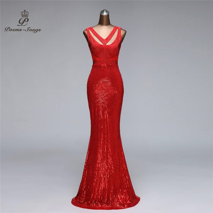 Mermaid evening dresses woman party night floor length formal dress prom dresses evening gowns for women vestido de noche