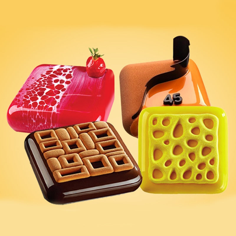 SHENHONG Non-Stick Silicone Cake Molds Mousse Bakeware Set Party Dessert Baking Moulds Pastry Decorating Tools Kitchen Utensil