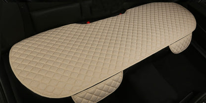 Linen Car Seat Cover Protector Summer Front or Rear Seat Back Cushion Pad Mat Backrest Universal for Auto Interior Truck Suv Van