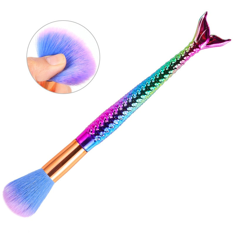 Nail art Pinsel Entfernen Nagel Staub Pinsel Acryl UV Gel Polieren Pulver Reinigung Werkzeug Schönheit Make-Up Pinsel Maniküre Zubehör