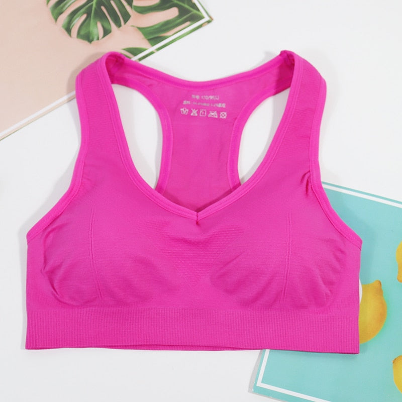 Women Sports Bra Top Push Up Fitness Yoga Bra Underwear Sport Tops For Women Breathable Running Vest Gym Wear Bh