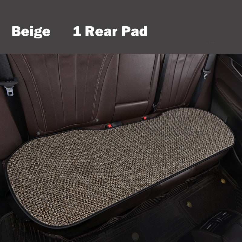 New Flax Car Seat Cover Protector Linen Front Rear Back Cushion Protection Pad Mat Backrest for Auto Interior Truck Suv Van