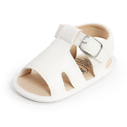 Baby Shoes Summer Baby Boy Girl Shoes Toddler Flats Sandals Soft Rubber Sole Anti-Slip Bowknot Crib First Walker Shoes