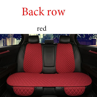 Universal Car Seat Cover Protector Linen Front Rear Back Flax Summer Cushion Pad Mat Sedan Suv Pick-up Car Interior Accessories