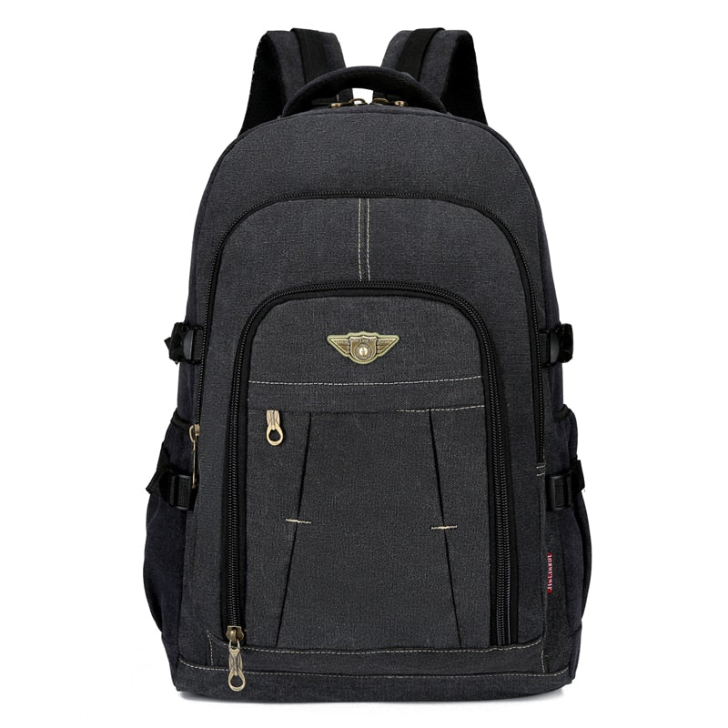 Laptop Canvas Backpack Men&#39;s Travel School Shoulder Bags Multifunction Rucksack Water Resistant Computer Backpacks For Teenager