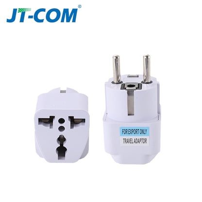 1PCS Universal US UK AU To EU Plug USA To Euro Europe Travel Wall AC Power Charger Outlet Adapter Converter 2 Round Pin Socket