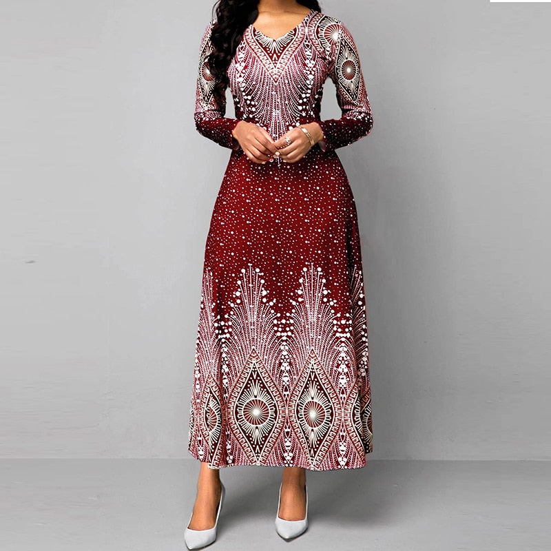 5XL Loose Size South African Long Dress For Women Dashiki 2020 New Summer Print Dress Ankara Party Dress Festa African Clothing