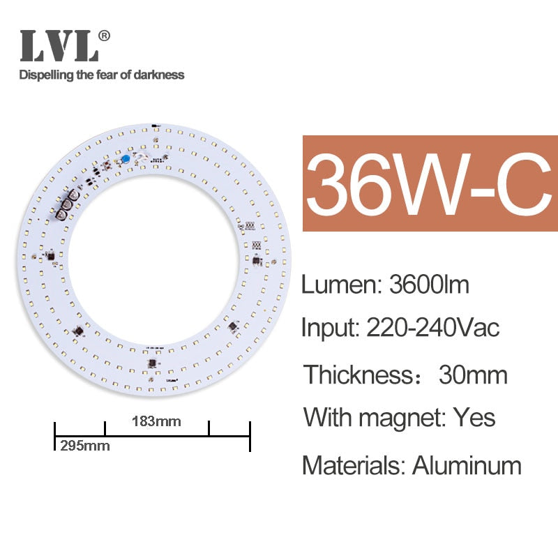 LED Panel Light 7W 10W 18W 25W 40W No Flicker AC 220V 230V for Ceiling Light Source Square Round Panel Light