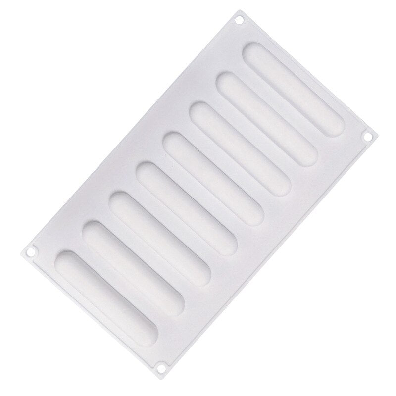 SHENHONG 8 Holes Oval Tart Decoration Dessert Silicone Pastry Cake Mold For Baking Tartlet Mould Mousse Chocolate Pan