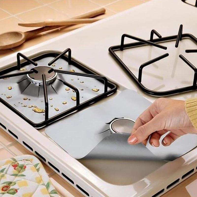 4PCS Gas Stove Protector Stovetop Burner Covers for Gas Stoves Washable Gas Stovetop Kitchen Accessories Mat Cooker Cover