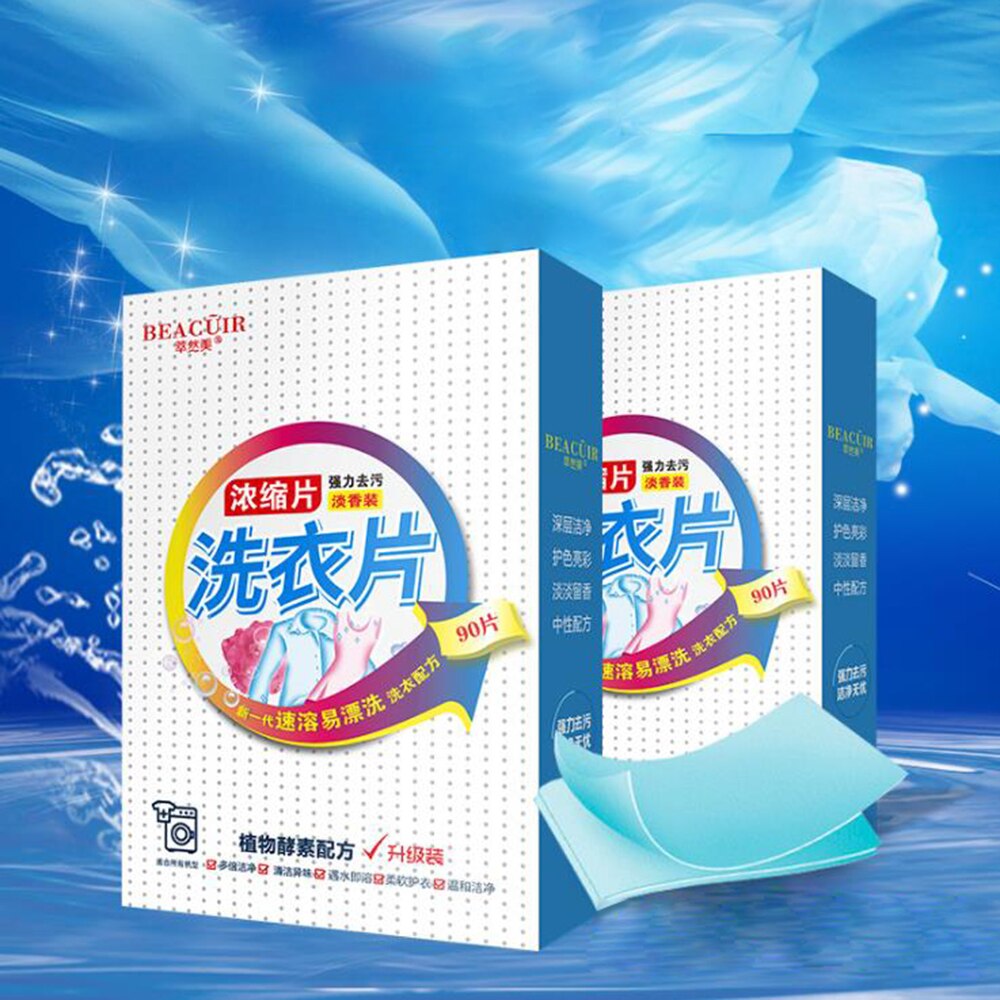 180PCS Laundry Detergent Natural Laundry Tablets Washing Powder Home Cleaning Products Supplies Total Two Box