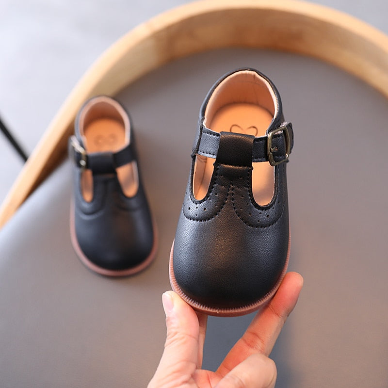 Baby Hollow Shoes New Fashion Korean Children&#39;s Girls Spring Autumn Toddler Pu Princess Danceing Shoes Kids Shoe Girls Flat Shoe